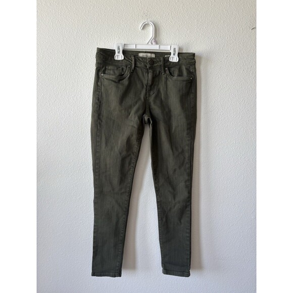 Calvin Klein Women's Skinny Ankle Jeans, Size 4, Mid-Rise, Olive Green - Picture 1 of 6